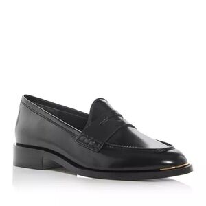 Giuseppe Zanotti Black Loafers with Gold Accent